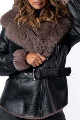 Women's exclusive lambskin coat Alexiana